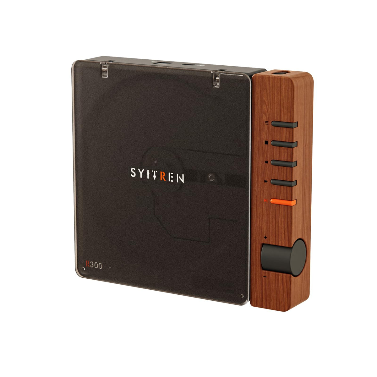 Syitren R300 external-stereo compatibility for enhanced listening with speakers.
