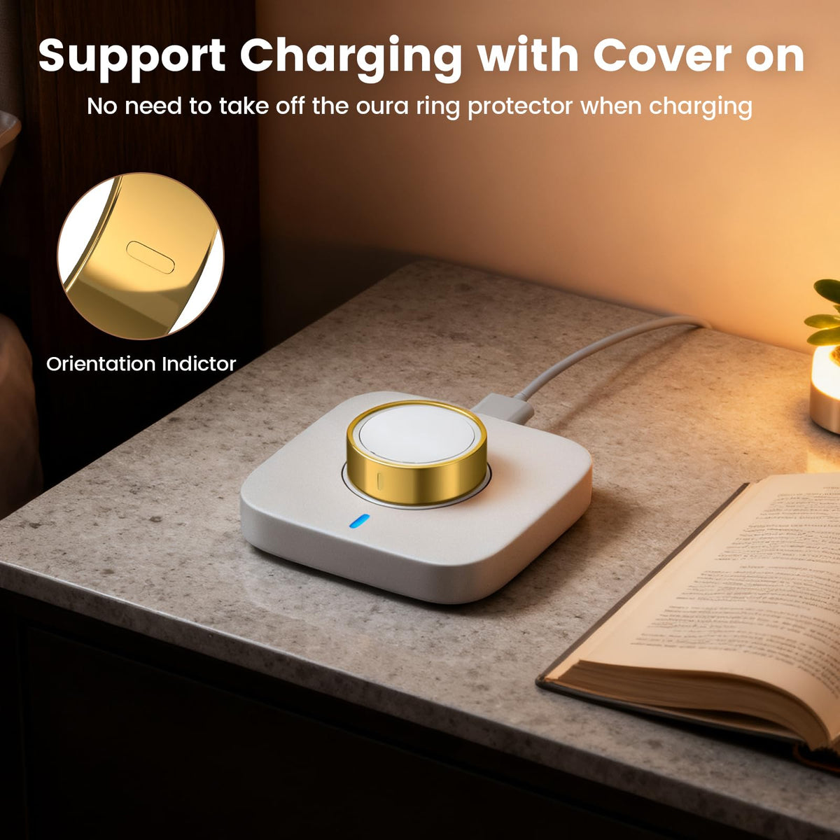 sylacor glossy electroplated gold ring cover adds premium look.