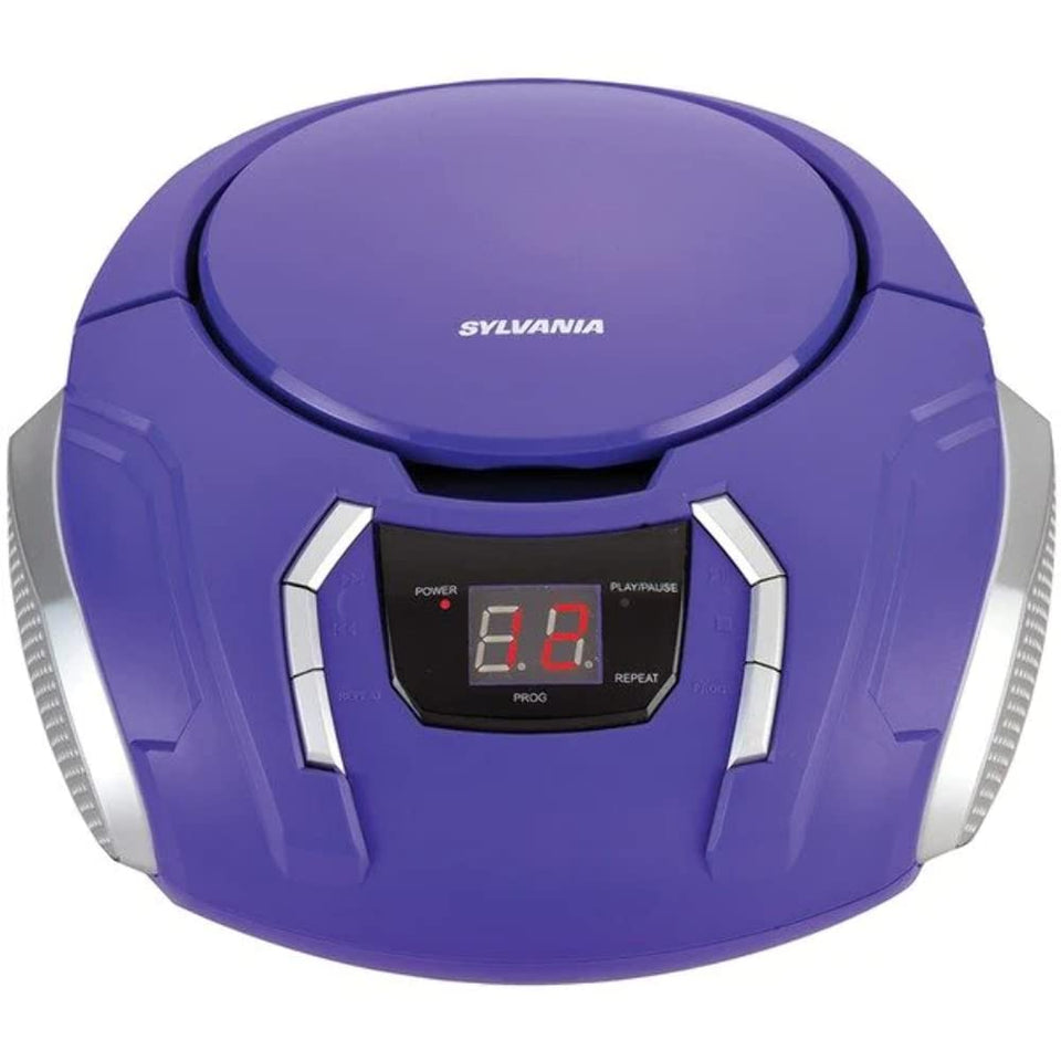 SYLVANIA Proscan Elite front view showing LED display and controls, clear playback benefits