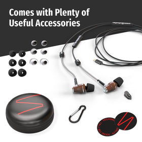 Symphonized 8mm bass drivers deliver crisp highs and strong low end.