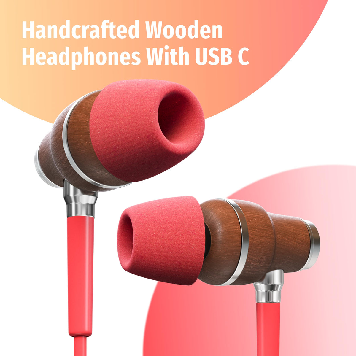 Symphonized earphones held in hand to show size and comfortable wearability