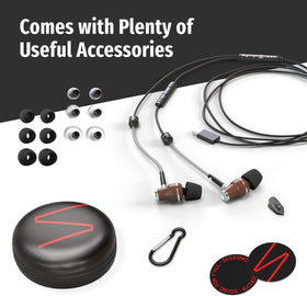 Symphonized EMF earbuds in-use scenario ideal for commuting and study.