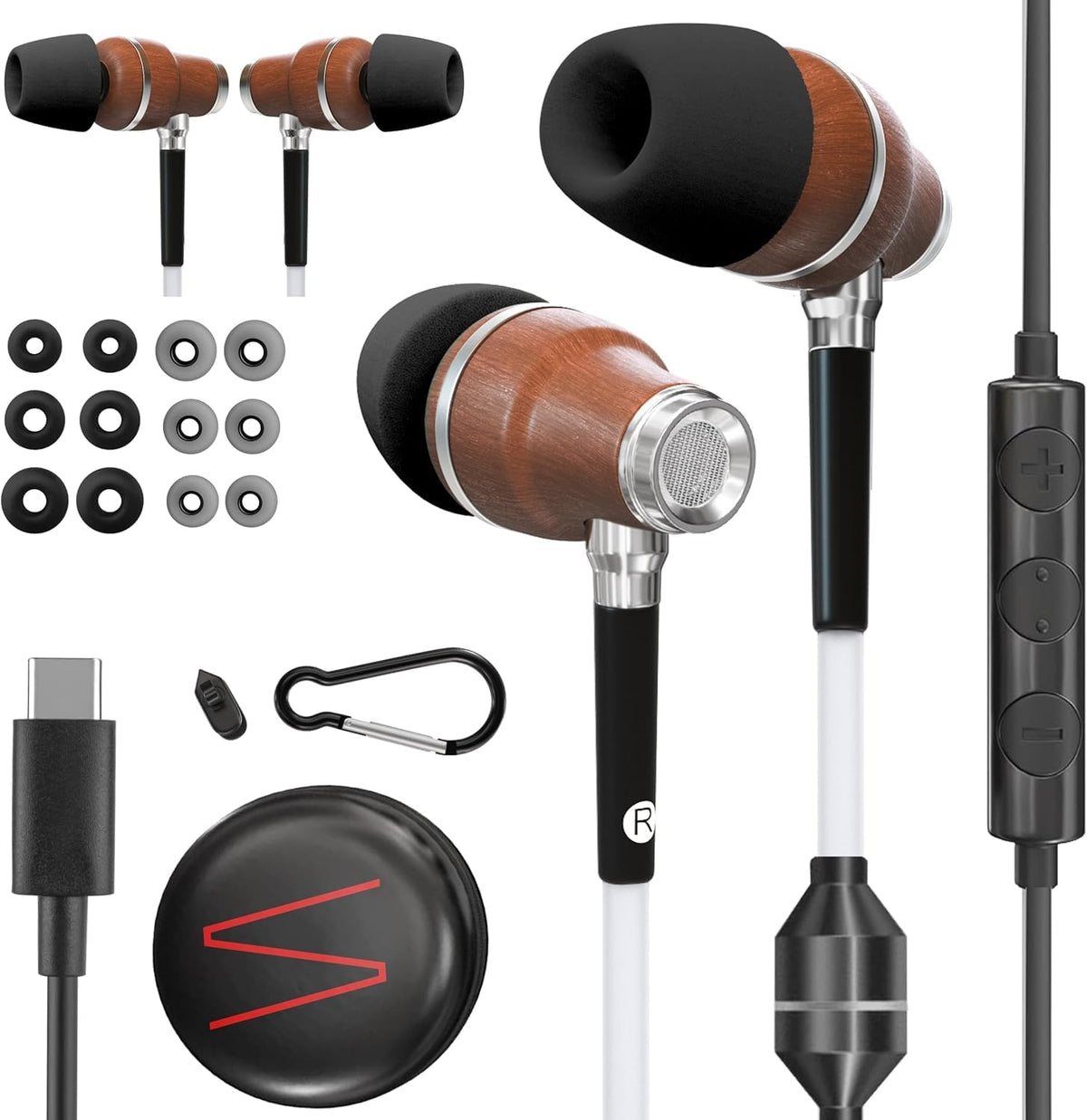 Symphonized EMF earbuds with wood housing delivering rich bass for daily listening.