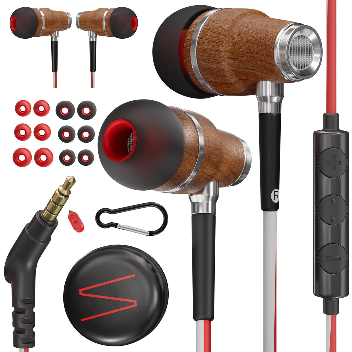 Symphonized front view showing earbuds and packaging with premium look and portability
