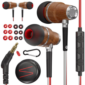 Symphonized front view showing earbuds and packaging with premium look and portability