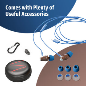 Symphonized earphones in commuter setting showing hands-free listening convenience