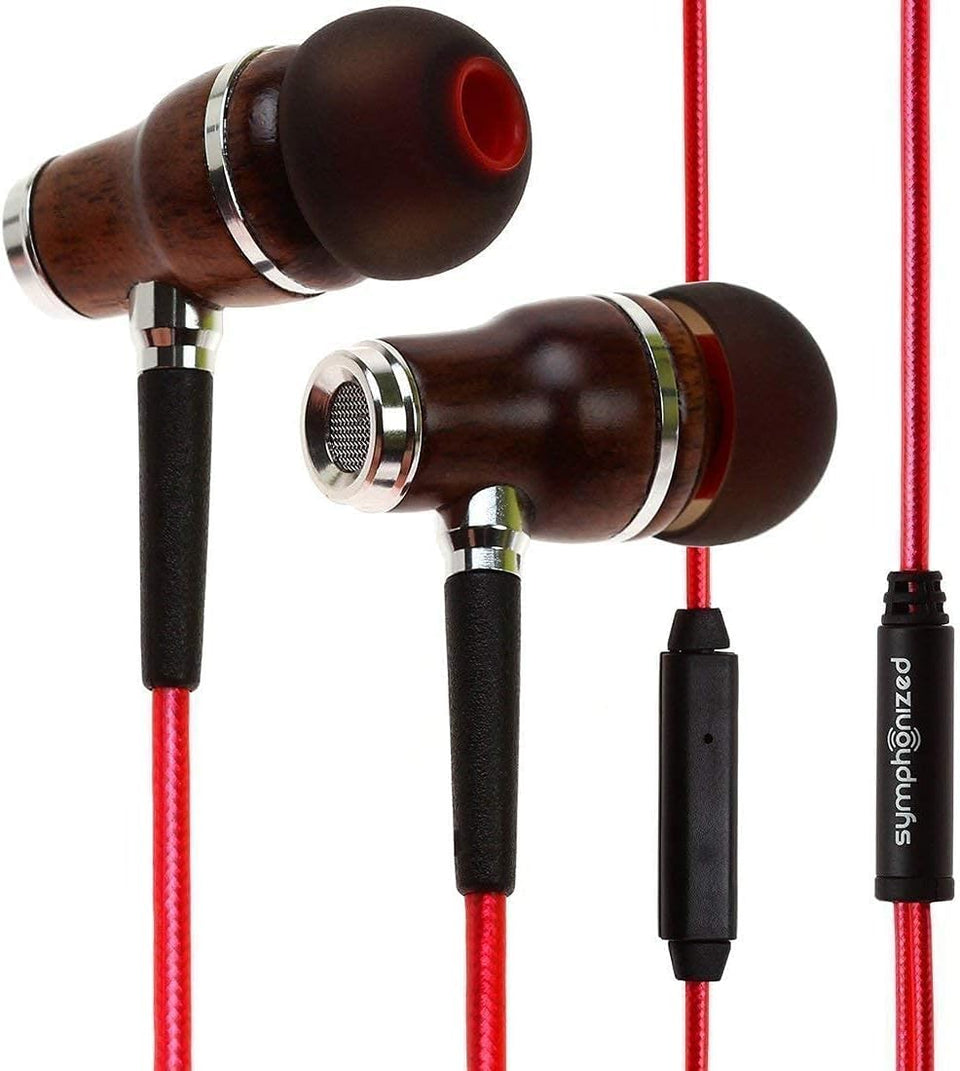 Symphonized NRG earbuds with bubinga wood housing offer natural, resonant sound