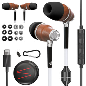 Symphonized Premium Airtube Headphones with wood housing deliver natural, warm sound for daily listening.