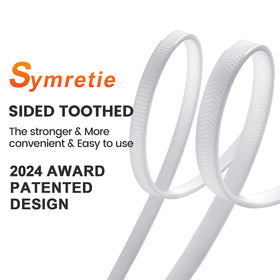 Symretie nylon 66 12in white tie resists UV and weather for outdoor use.