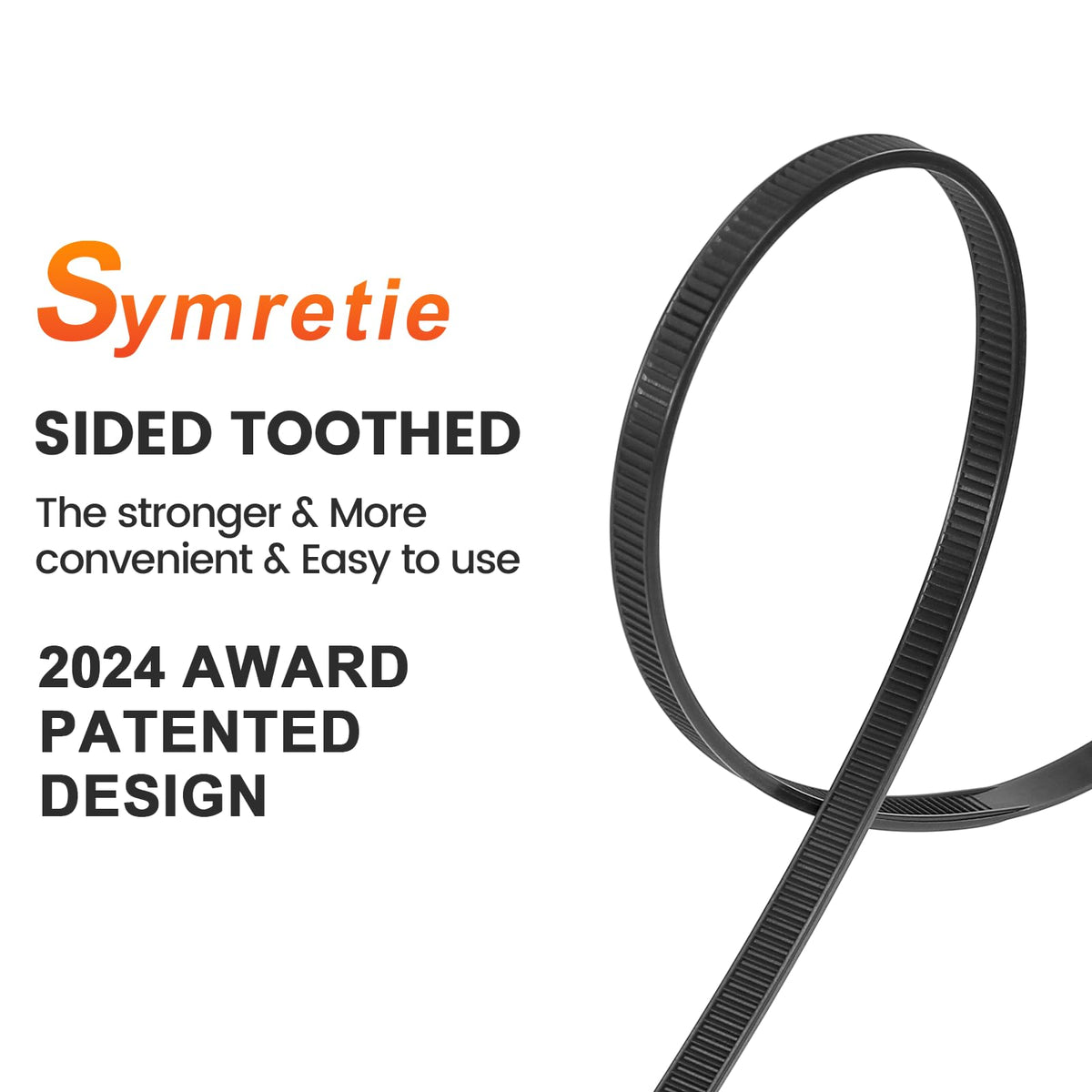 Symretie 18 inch tie next to ruler demonstrating length and scale advantage