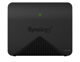 Synology MR2200ac router front view demonstrates mesh coverage and seamless roaming.