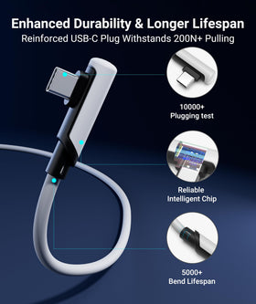 Syntech L-shaped connector reduces headset port strain.