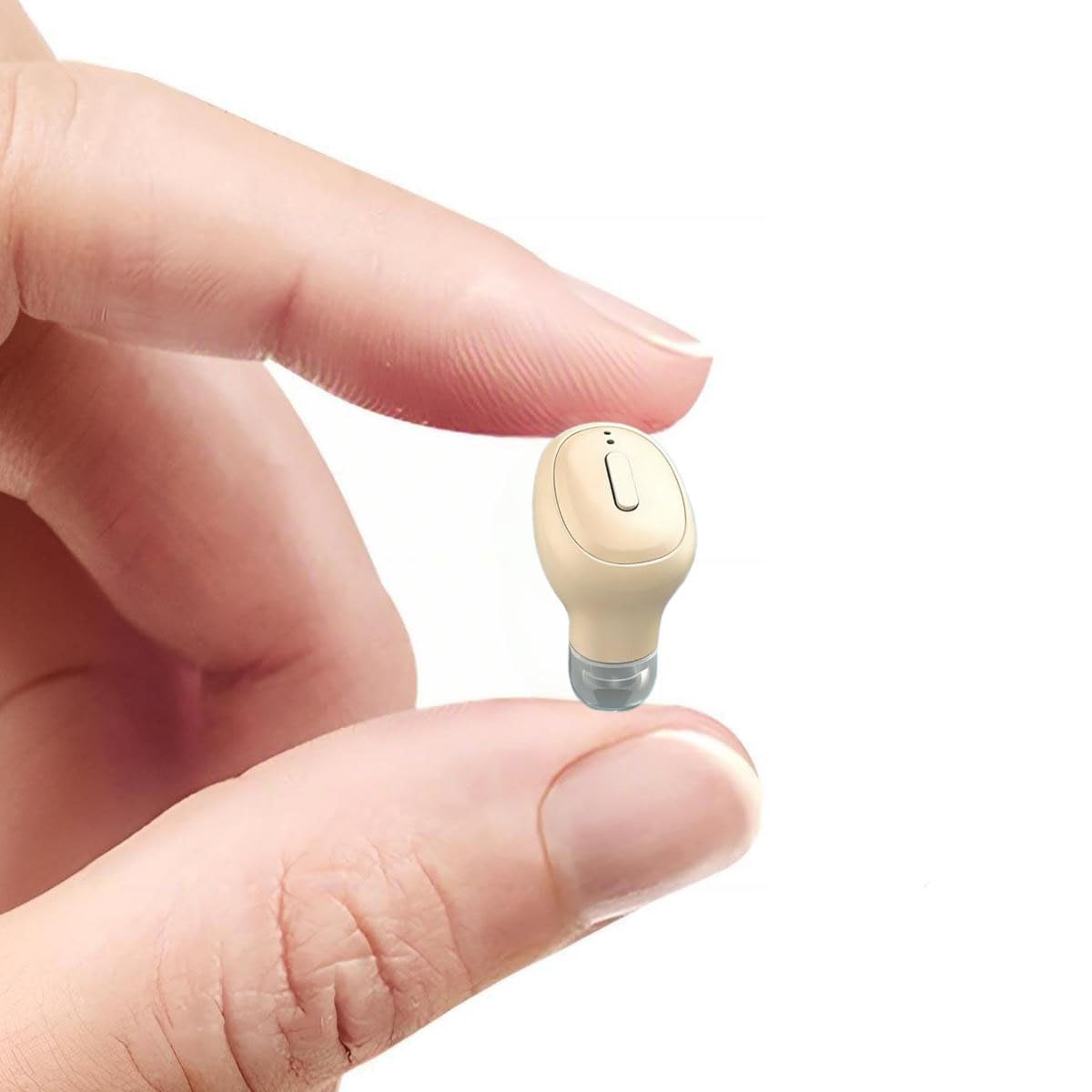 SYSFUN single-earbud invisible beige fit for discreet listening during workouts.