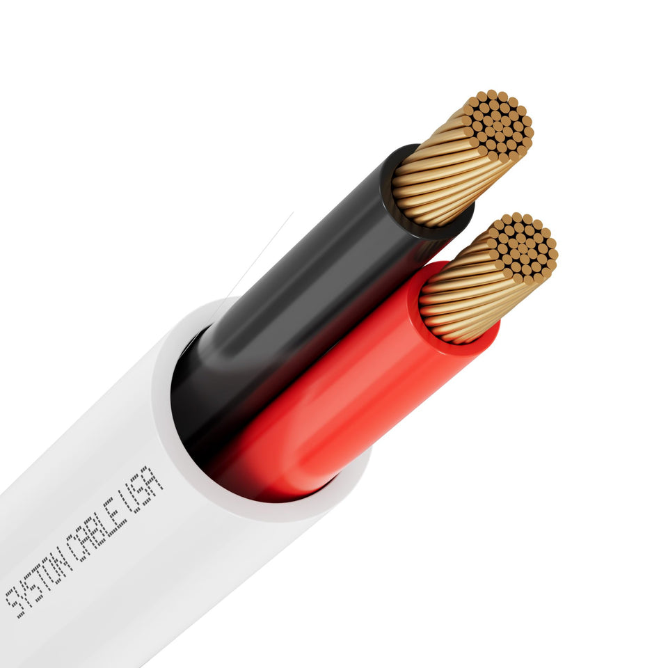 Syston 16/2 speaker wire bulk with flexible copper strands for easy routing.
