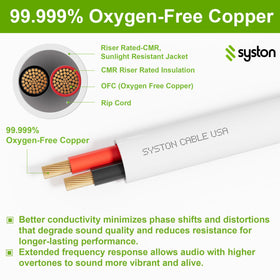 Syston cable terminated with banana plug and spade, easy connector compatibility benefit