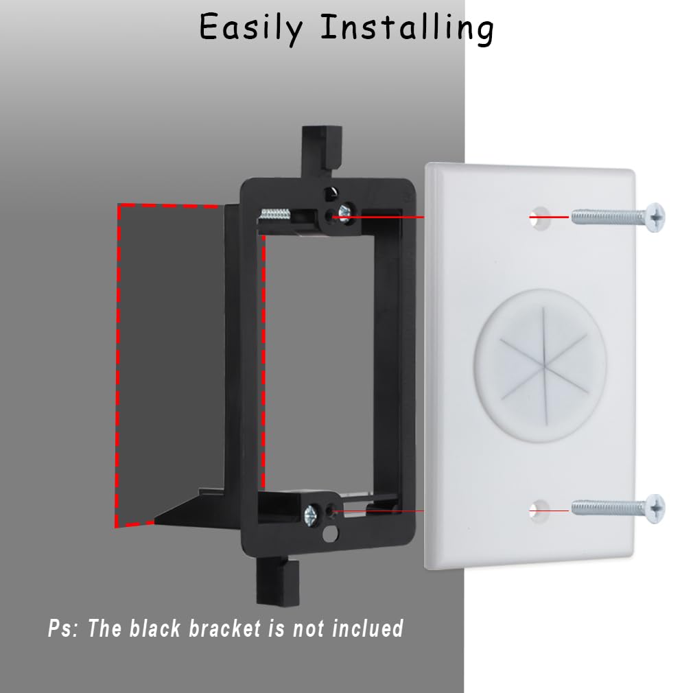 Syunko easy-install wall plate enables quick, flush mounting.