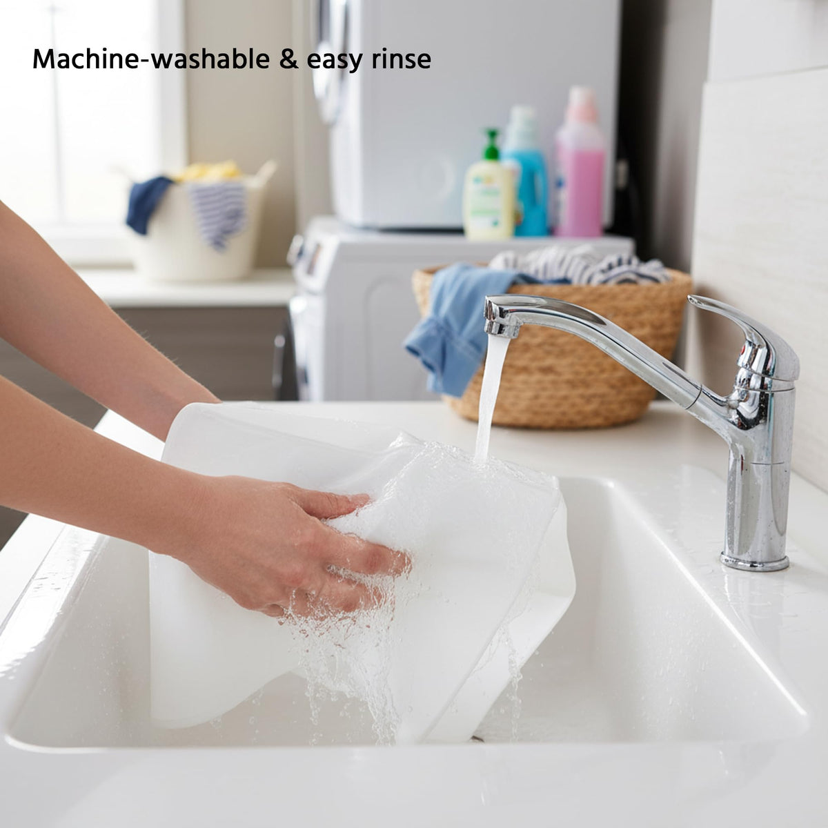 SZBRO label and care tag showing material and washing instructions