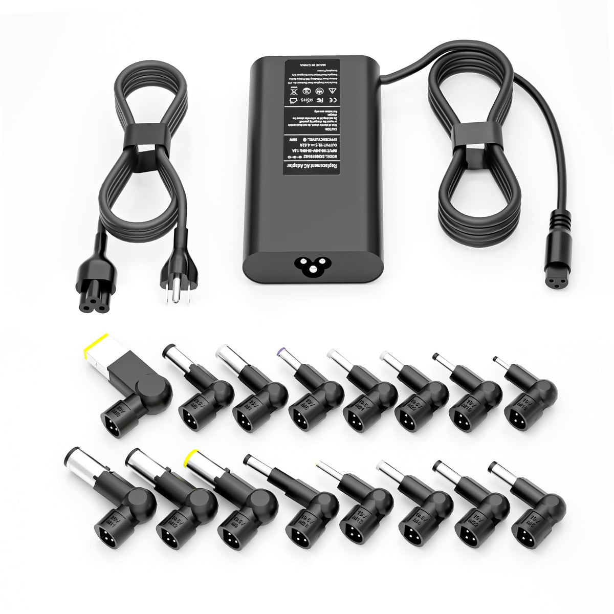 SZGUDULO 90W slim universal charger front view for portable travel use.