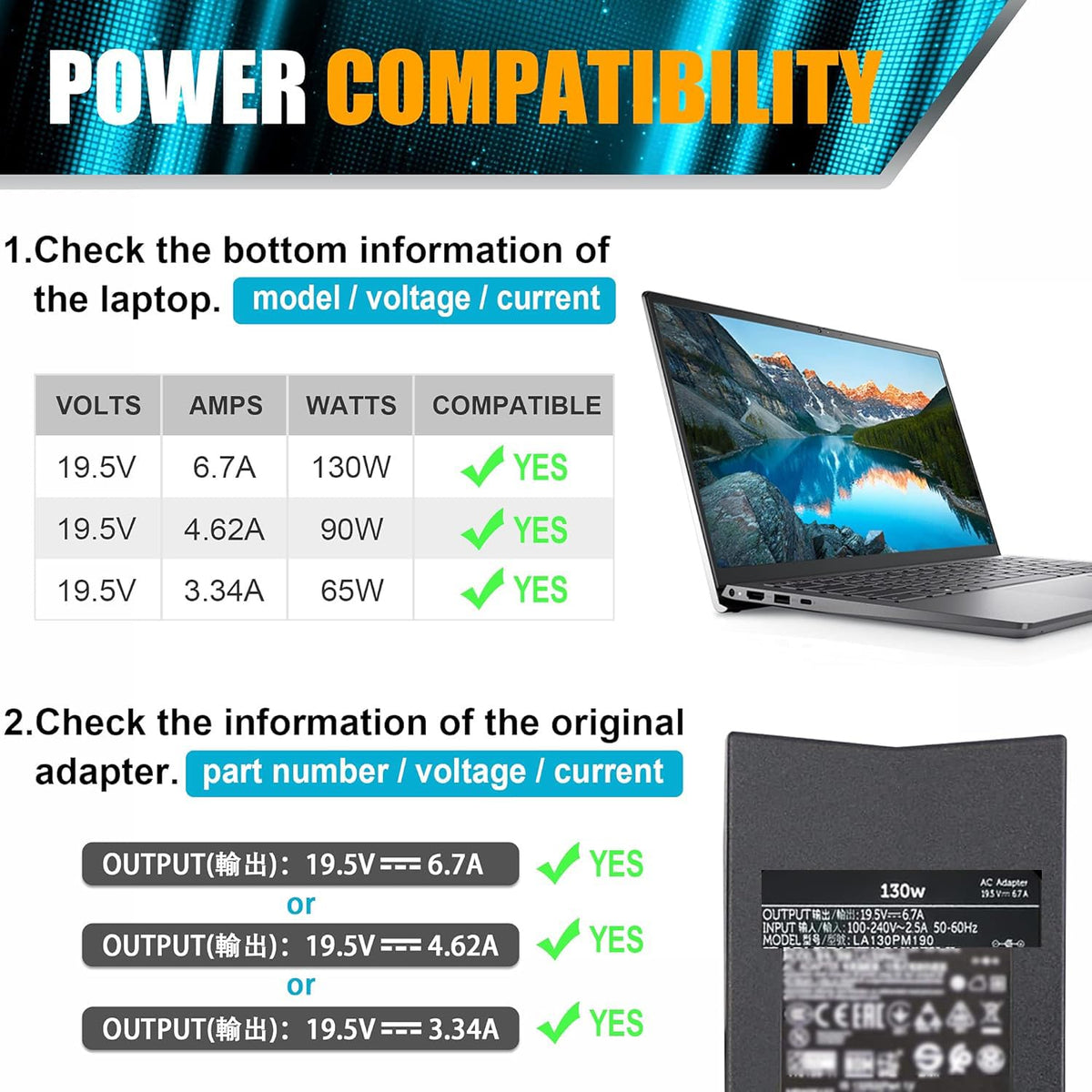 SZGUDULO adapter connected to a Dell XPS 15 in use demonstrating dependable charging