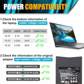 SZGUDULO adapter connected to a Dell XPS 15 in use demonstrating dependable charging