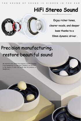 SZHTFX invisible earbuds compact fit designed for all-day comfort.
