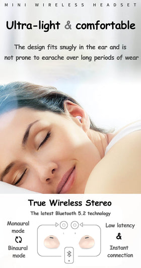 SZHTFX invisible earbuds discreet design suitable for work and travel.