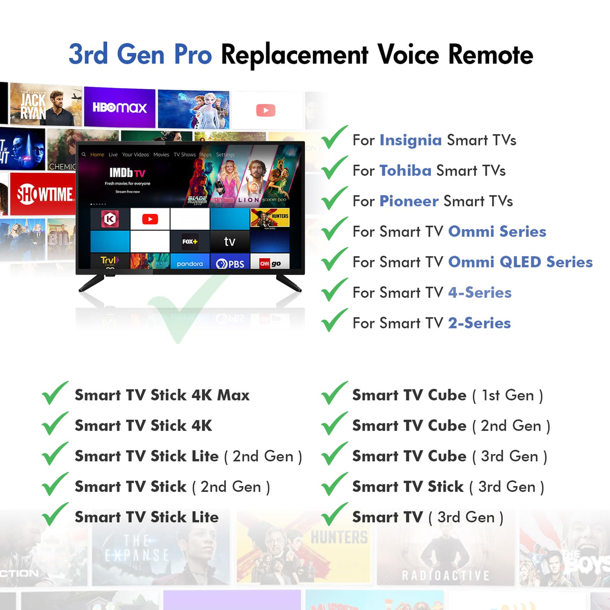 SZILBZ replacement voice remote for Fire Stick Lite enables voice control and faster app launch