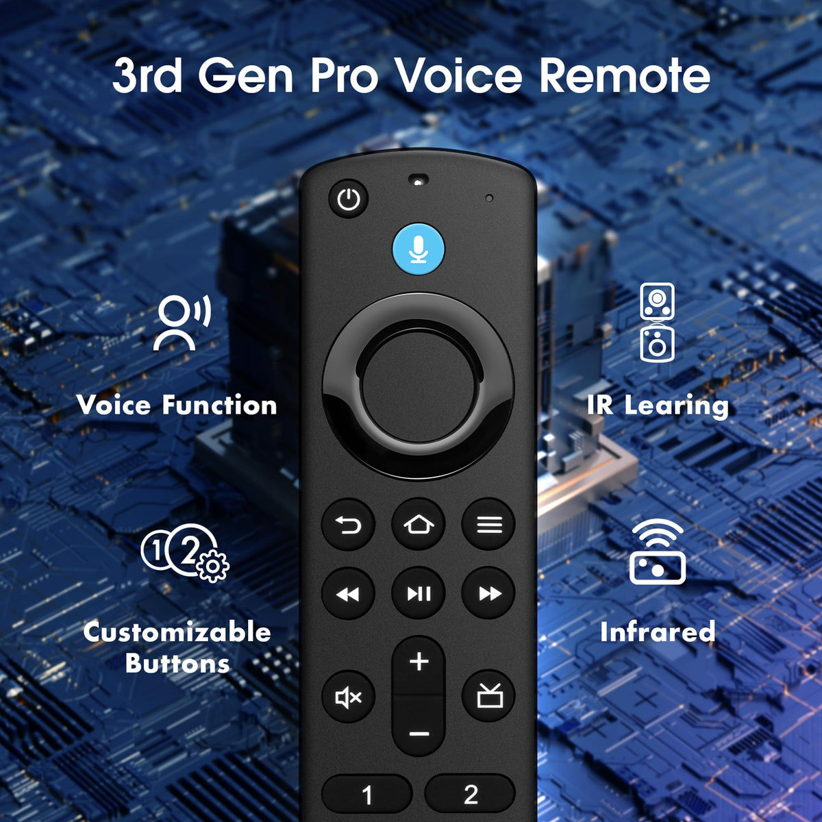 SZILBZ replacement voice remote compatible with Insignia and Toshiba TVs simplifies control