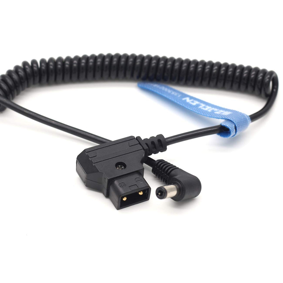 SZJELEN D‑Tap to DC right‑angle cable front view highlighting connectors and build benefit