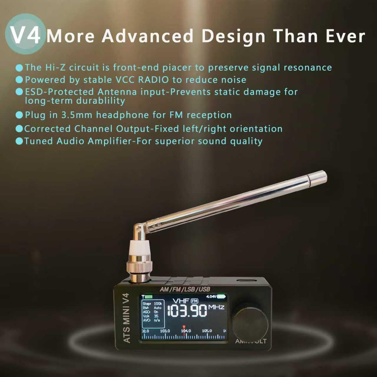 SZSEVSIOT ATS MINI V4B 1.9-inch screen shows clear navigation and data.