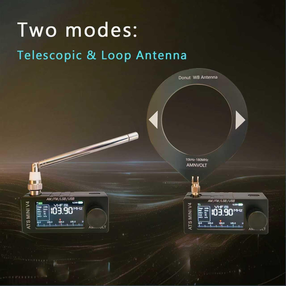 SZSEVSIOT ATS MINI V4B SI4732 chip enables wide-band reception.