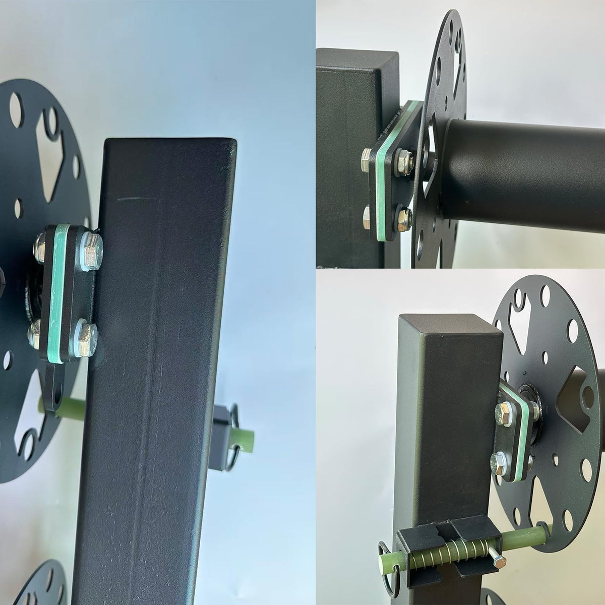 SZWJT-LV reel showing FR4 fiberglass locking rod for fixed cable length.