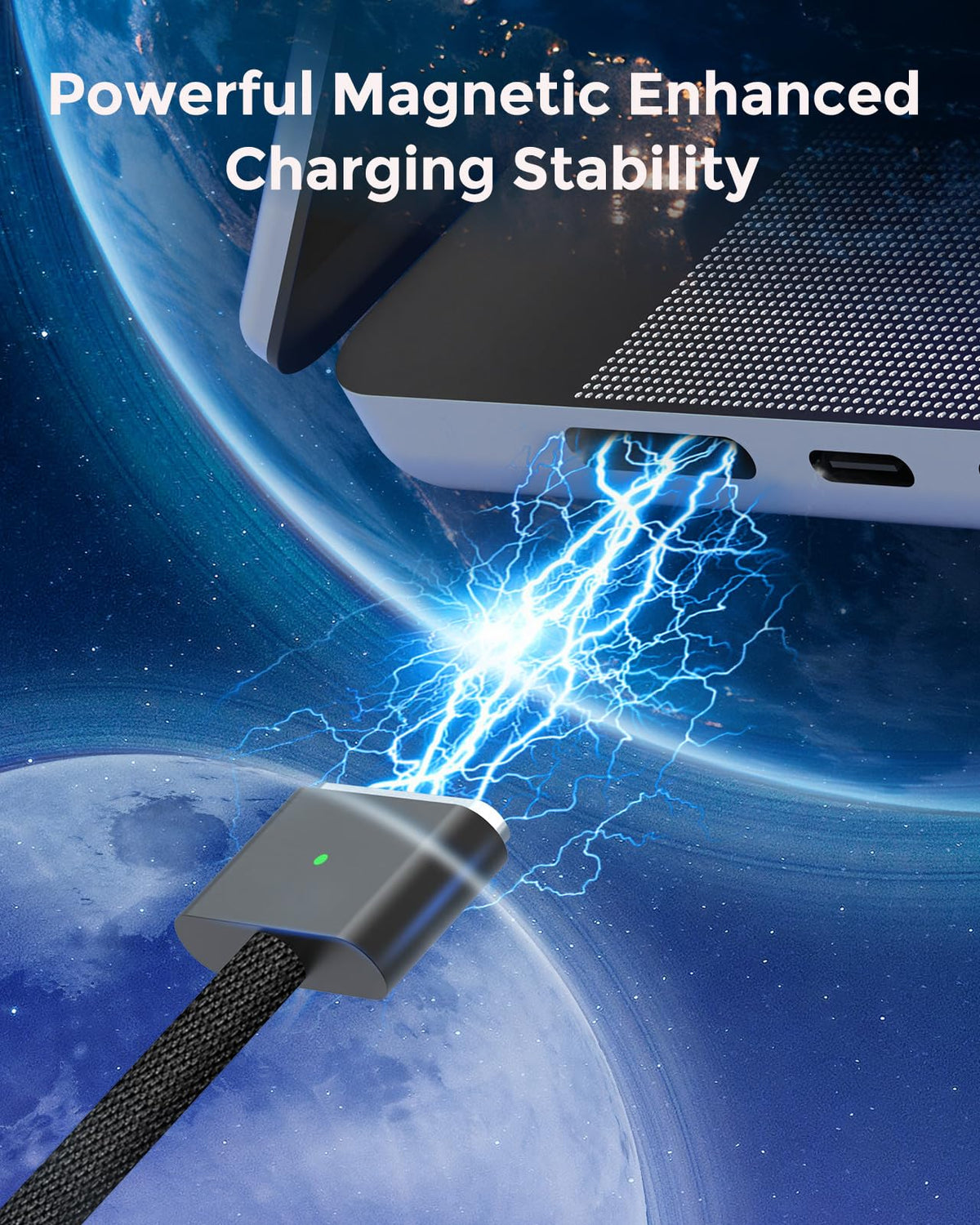 T ATHINK magnetic 3 connector close-up showing strong secure attachment