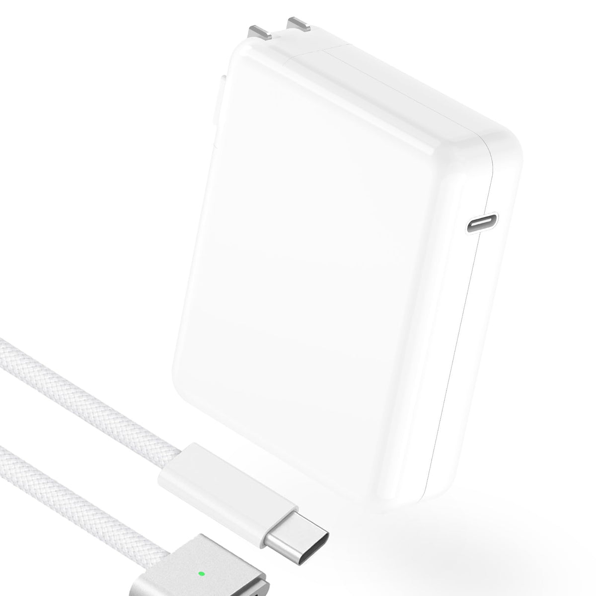 T ATHINK adapter front view showing compact design and fast charging benefit
