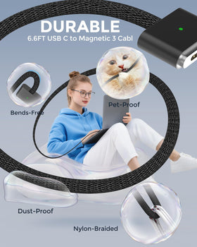 T ATHINK cable LED indicator showing charging status for convenience
