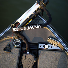 T-H Marine sleeve installed on bow-mounted wiring demonstrating organized deck safety benefit