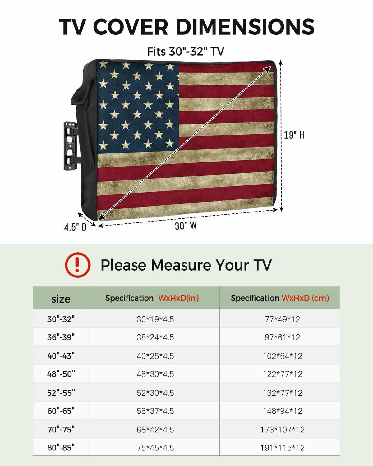 T&H XHome 30-32in cover side pocket stores remotes for quick access.