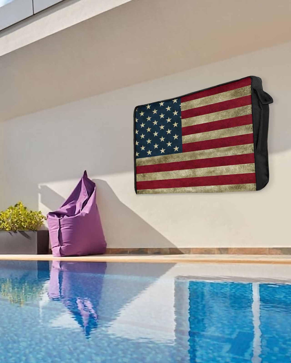 T&H XHome cover keeps leaves and dust out of outdoor TV.