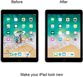 Digitizer surface detail close up highlights a smooth touch surface.