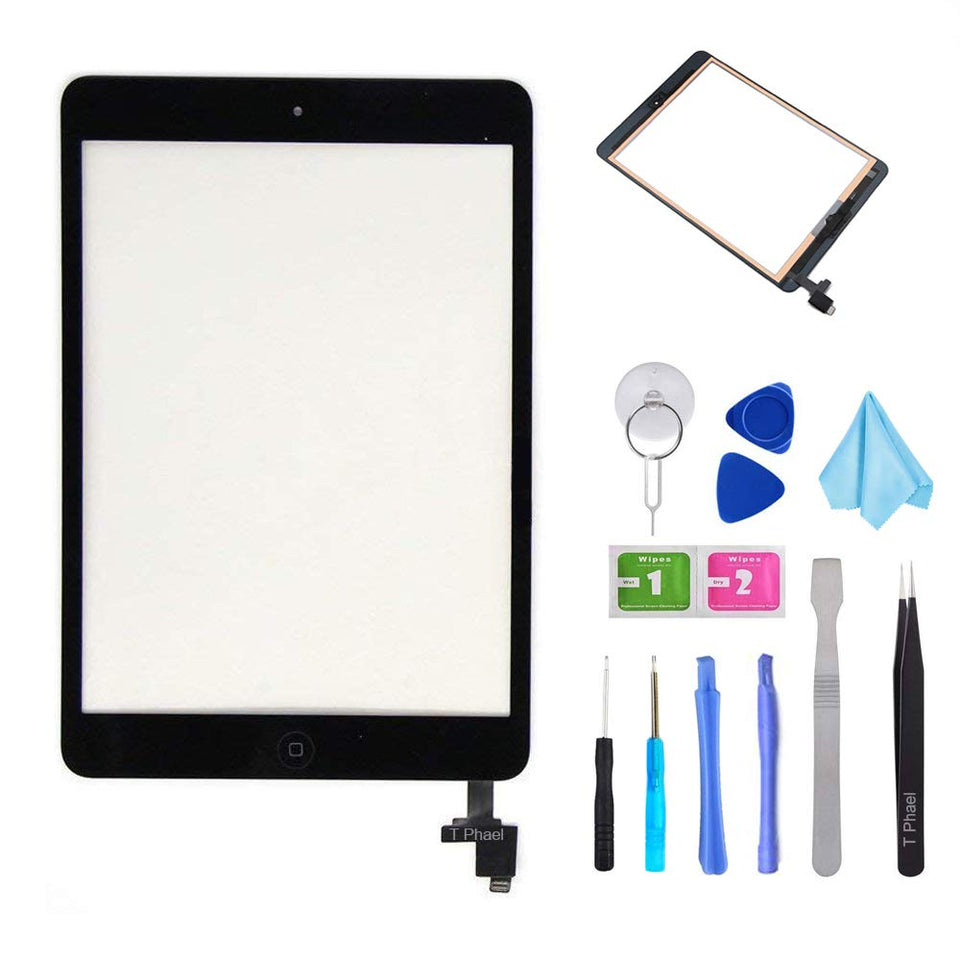 T Phael front digitizer panel showing clean black glass and easy alignment benefit