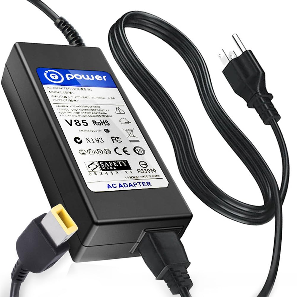 T POWER adapter front view highlights Lenovo compatibility for easy selection.