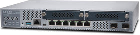 T POWER scale comparison beside router illustrating compact footprint