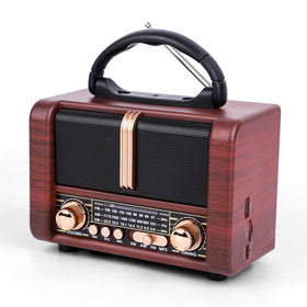 T.TAOMI Retro Radio brown front view with clear, room-filling sound