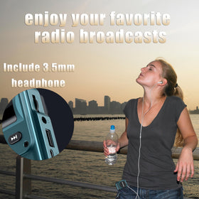 T.TAOMI speaker and 3.5mm jack detail for clear sound or private listening