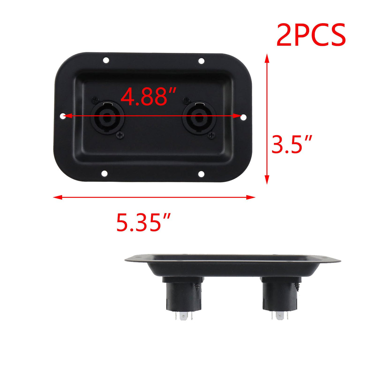 T Tulead two plates with mounting screws displayed for quick, complete installation