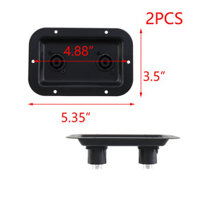 T Tulead two plates with mounting screws displayed for quick, complete installation