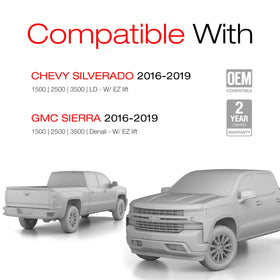 T1A backup camera mounted on Silverado Sierra shows seamless integration.