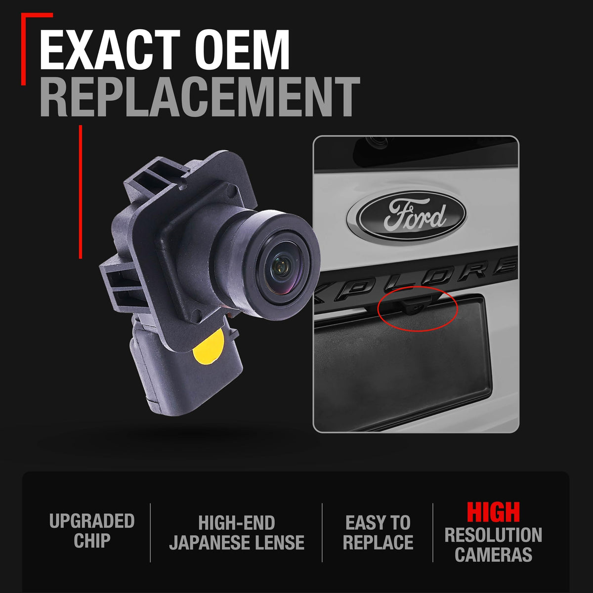 T1A rear camera rear connector close-up, ensures plug-and-play compatibility
