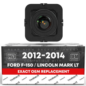 T1A rear view camera for Ford F-150 product photo highlighting OEM fit