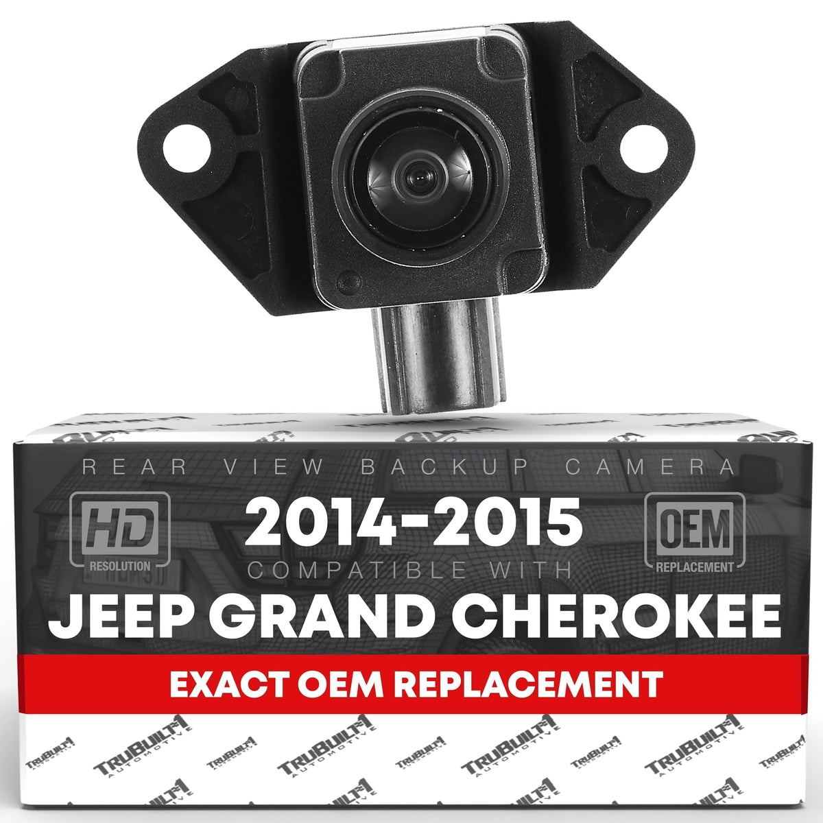 T1A rear view camera for 2014-2015 Jeep Grand Cherokee enhances parking awareness.